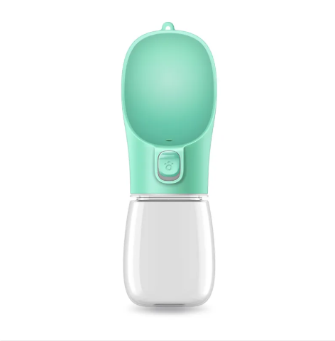 800ml Dogs Water Bottle Portable High Capacity Leakproof Pet Foldable Drinking Bowl Golden Retriever Outdoor Walking Supplies Pet Products - Green Basic